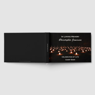 Dramatic Field of Candles, Celebration of Life Guest Book