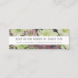DRAMATIC Garden Hellebore Mini Web RSVP Card