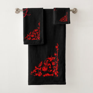 Dramatic Goth Personalised Bath Towel Set