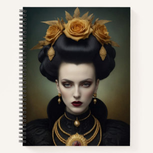 Dramatic Goth Womanj Notebook
