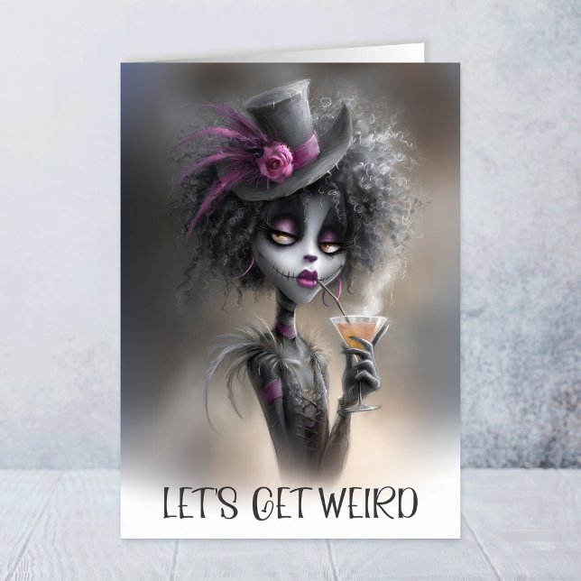 Dramatic Gothic Clown Birthday Greeting Card (Creator Uploaded)