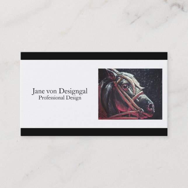 Dramatic Horse Business Card (Front)