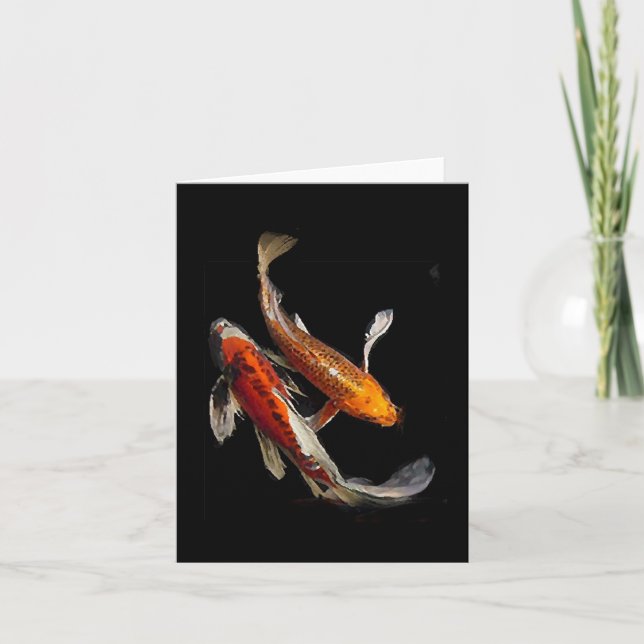Dramatic Koi Pair Card (Front)