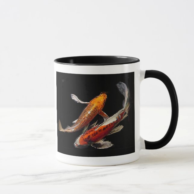 Dramatic Koi Pair Coffee Mug (Right)