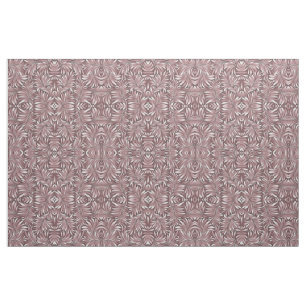 Dramatic  Leaves In Mulberry Ttrough White Palette Fabric