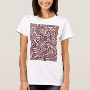Dramatic Leaves In Mulberry Ttrough White Palette T-Shirt