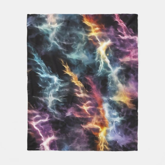 Dramatic Lightning  Fleece Blanket (Front)