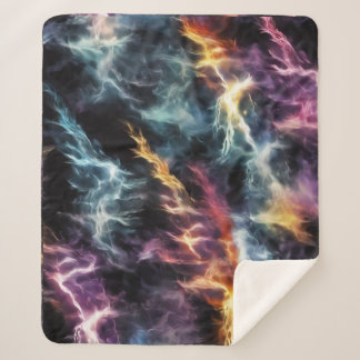 Dramatic Lightning  Sherpa Blanket