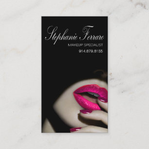 Dramatic Lips Makeup Artist   cerise Business Card