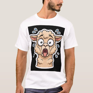 Dramatic Llama Gasp Funny T-Shirt