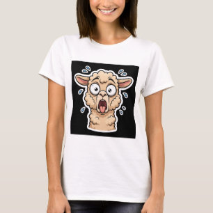 Dramatic Llama Gasp Funny T-Shirt