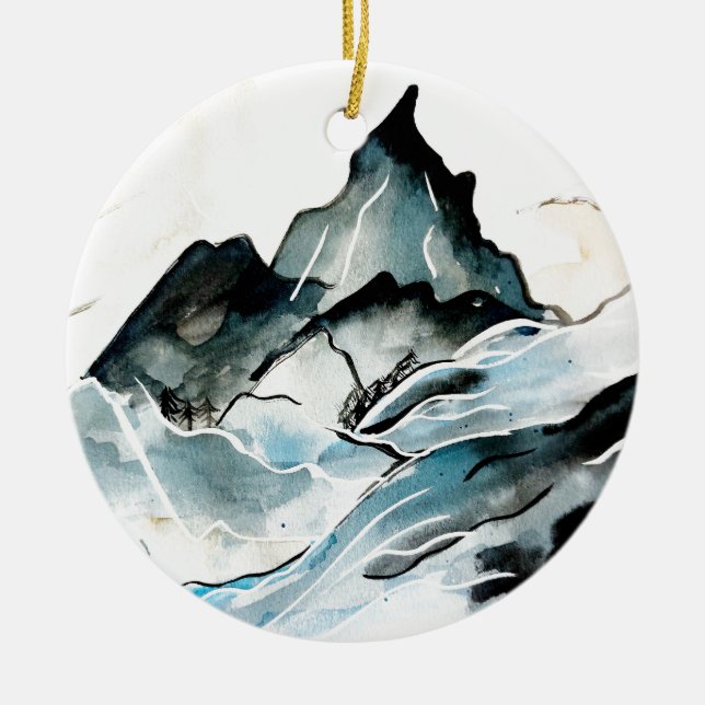 Dramatic mountain ornament (Front)