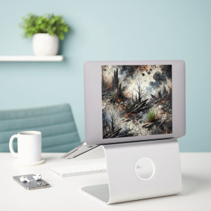 Dramatic Nature Vinyl Sticker - Custom Art Design