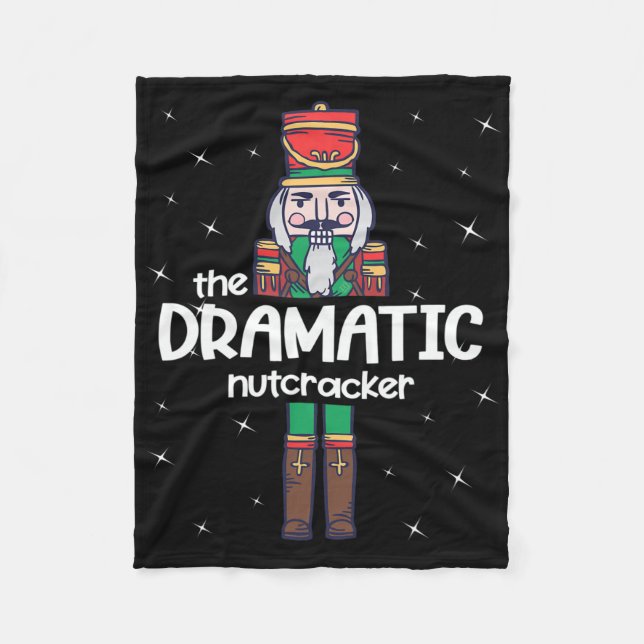 Dramatic Nutcracker Family Matching Funny Gift Paj Fleece Blanket (Front)