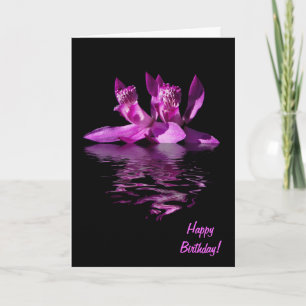 Dramatic Orchid Birthday Card