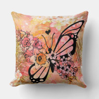 Dramatic Pink Butterfly Illustration