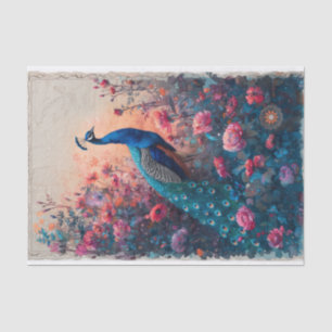 Dramatic Posing Peacock Tissue Paper