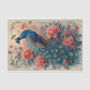 Dramatic Posing Peacock Tissue Paper