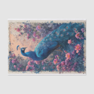 Dramatic Posing Peacock Tissue Paper