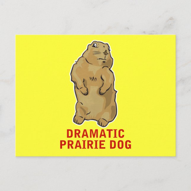 Dramatic Prairie Dog Postcard (Front)