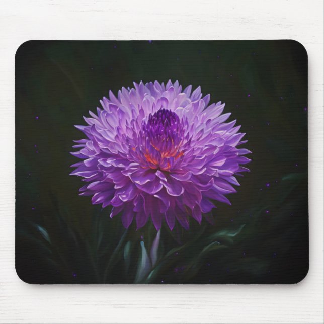 Dramatic Purple Flower Art Mouse Pad (Front)