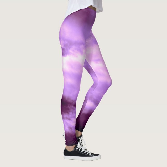 Dramatic Purple Sky Leggings (Right)