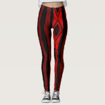 Dramatic Red and Black Stripes Diamond Pattern Leggings<br><div class="desc">Red and black abstract diamond pattern creates a dramatic look. The pattern on one leg is different from the pattern on the other leg, this creates a fun, asymmetrical look. Why wearing boring black leggings when you can have some fun? Leggings are fun and should be worn like they are...</div>