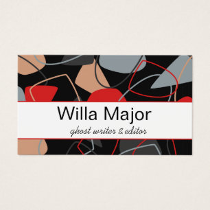 Dramatic Red, Black, Beige Abstract Entrepreneur