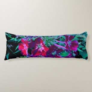Dramatic Red, Purple and Pink Garden Flower Body Cushion