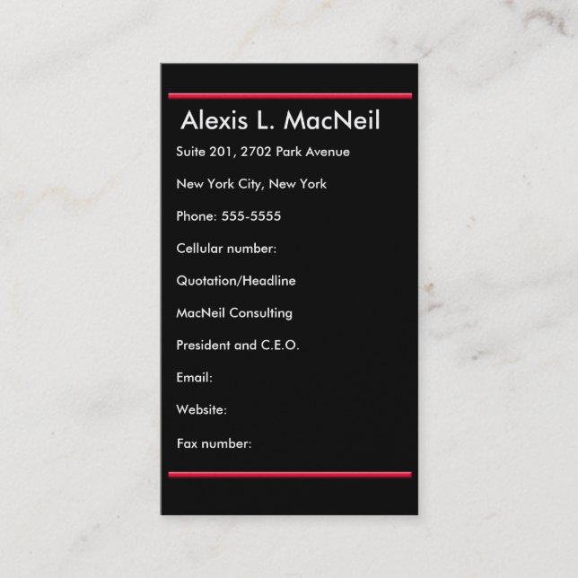 Dramatic Red Tulips profile card (Front)