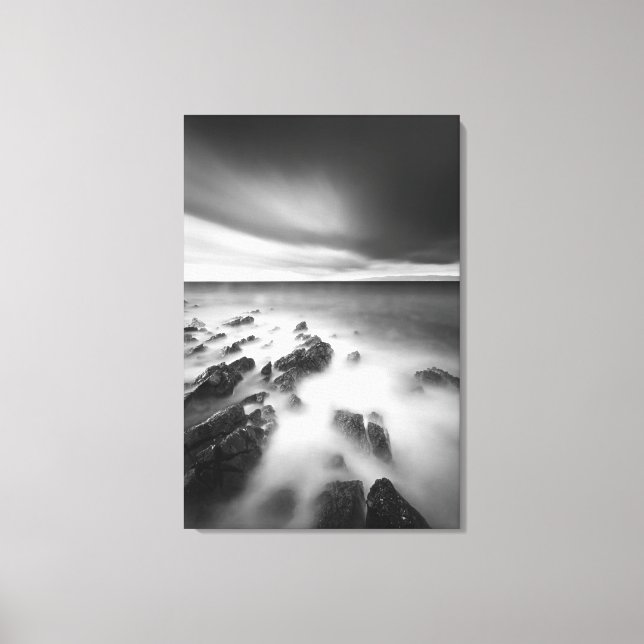 Dramatic rocky shore canvas print (Front)