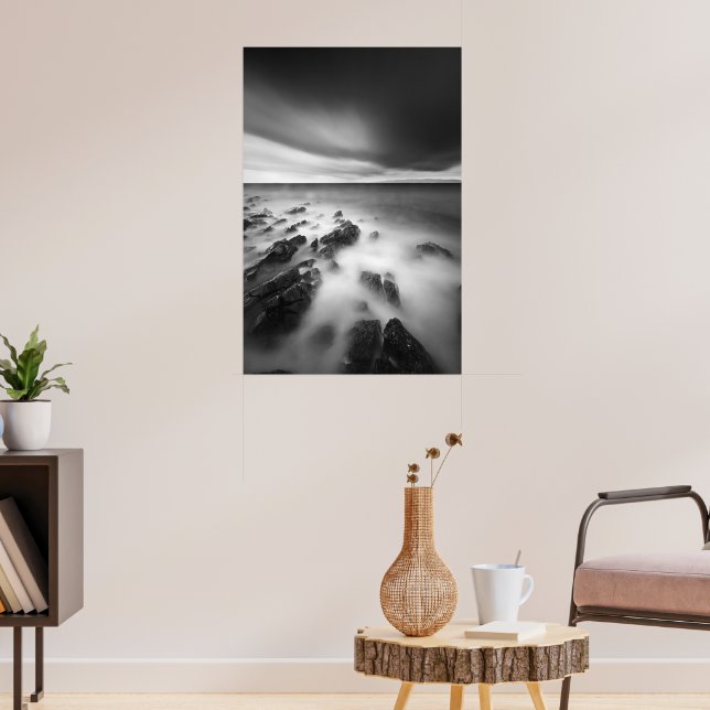 Dramatic rocky shore poster (Living Room 3)