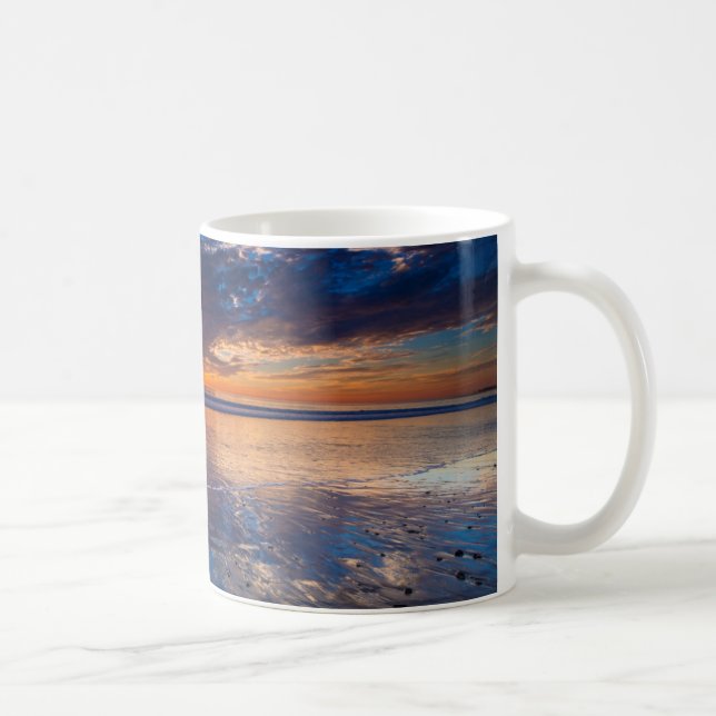 Dramatic seascape, sunset, CA Coffee Mug (Right)