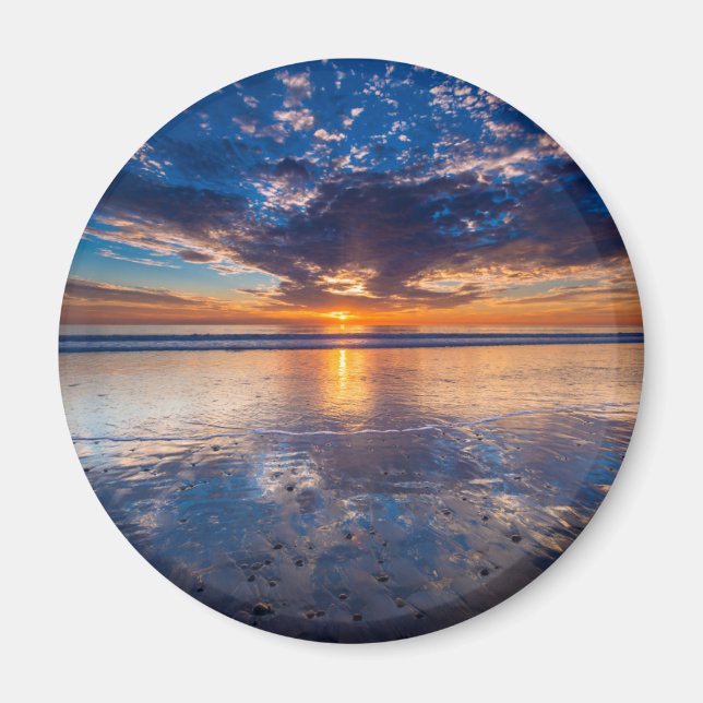 Dramatic seascape, sunset, CA Magnet (Front)