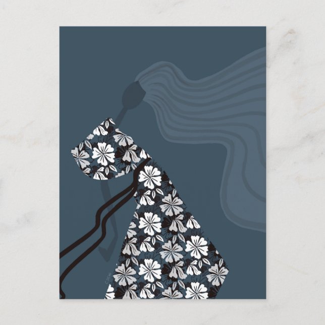 Dramatic Silhouette Elegant Glam Fashion Art Postcard (Front)