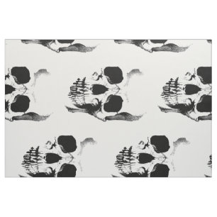 Dramatic Skull Face Fabric