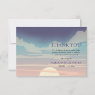 Dramatic Sky Bereavement Thank You Card