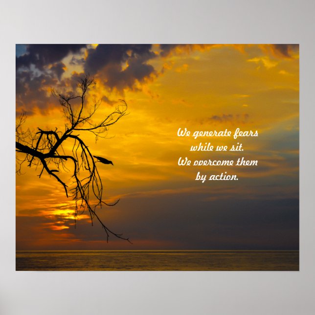 Dramatic Sunrise with Orange Glow Poster (Front)