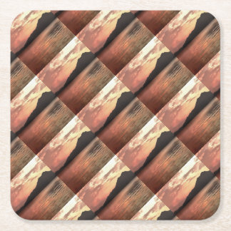 Dramatic Sunset At Koycegiz Landscape Art Square Paper Coaster