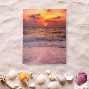 Dramatic Sunset  Beach In Naples, Florida Jigsaw Puzzle