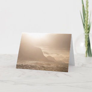 Dramatic Sunset Landscape Photo Card