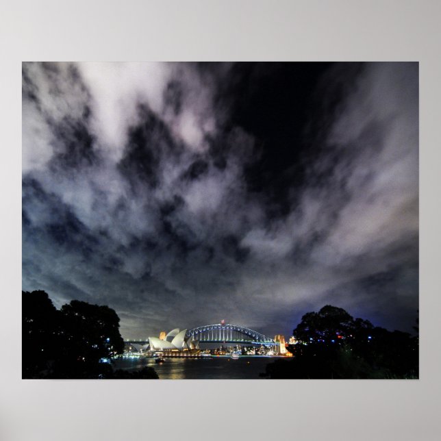 Dramatic Sydney Harbour Skyscapes Poster (Front)
