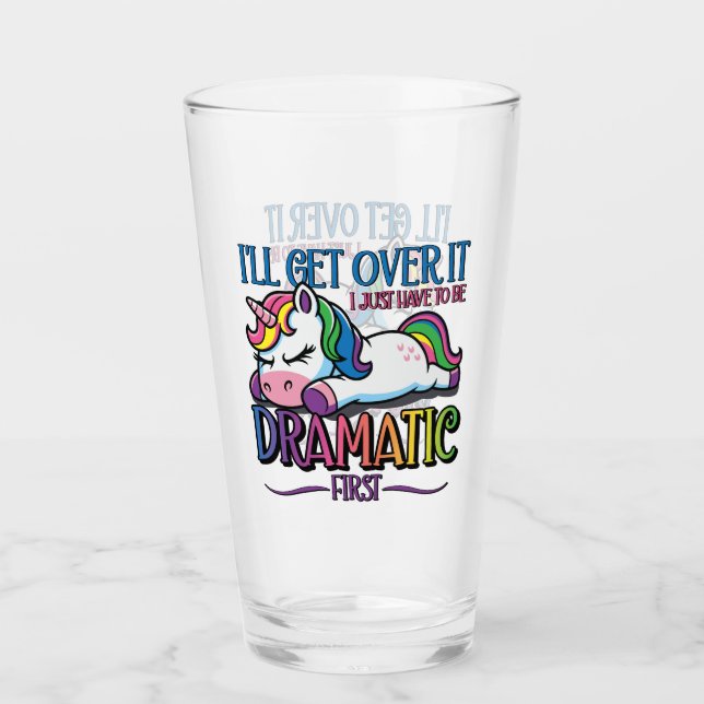 Dramatic Unicorn Glass (Front)