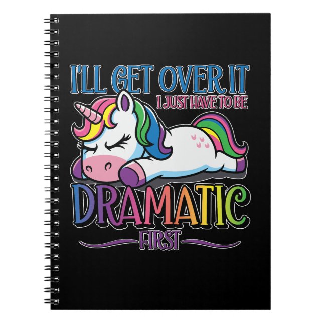 Dramatic Unicorn Notebook (Front)
