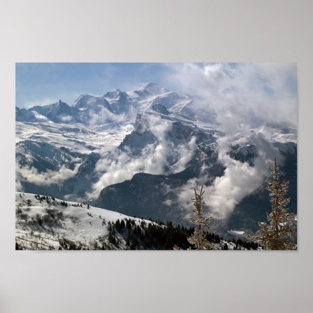 Dramatic view of Mont Blanc Poster (Front)