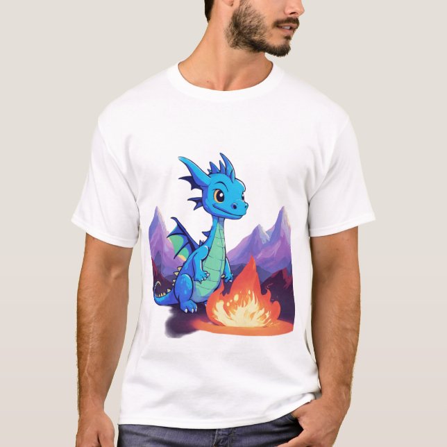 Dramatically Adorable: Dragon Skull Mascot Tee (Front)