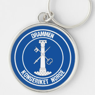 Drammen Round Emblem Key Ring
