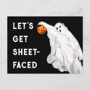 Drank Funny Adult Halloween Ghost Party Holiday Postcard