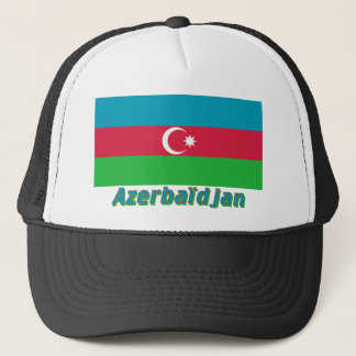 Drapeau Azerbaïdjan avec le nom en français Trucker Hat