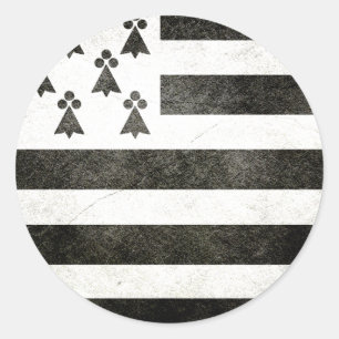Drapeau Bretagne Vintage Classic Round Sticker